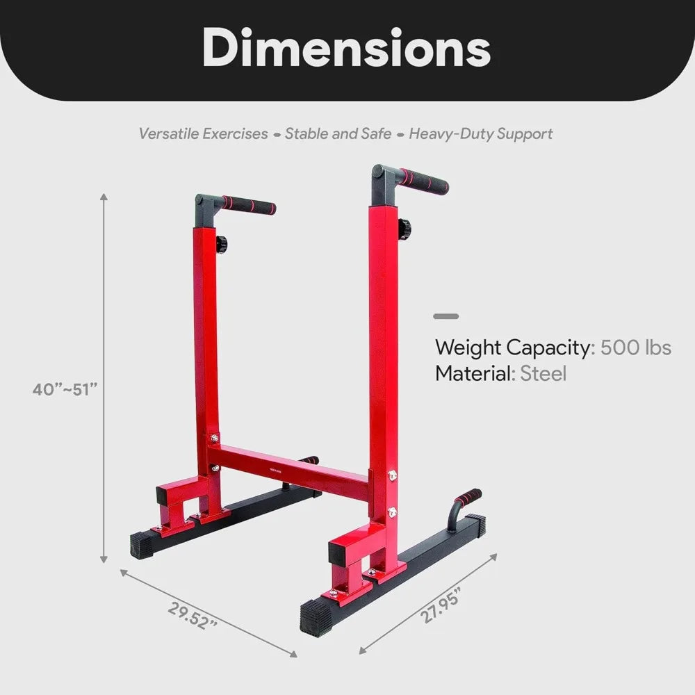 BalanceFrom Adjustable Height Dip Station For Home Strength Training
