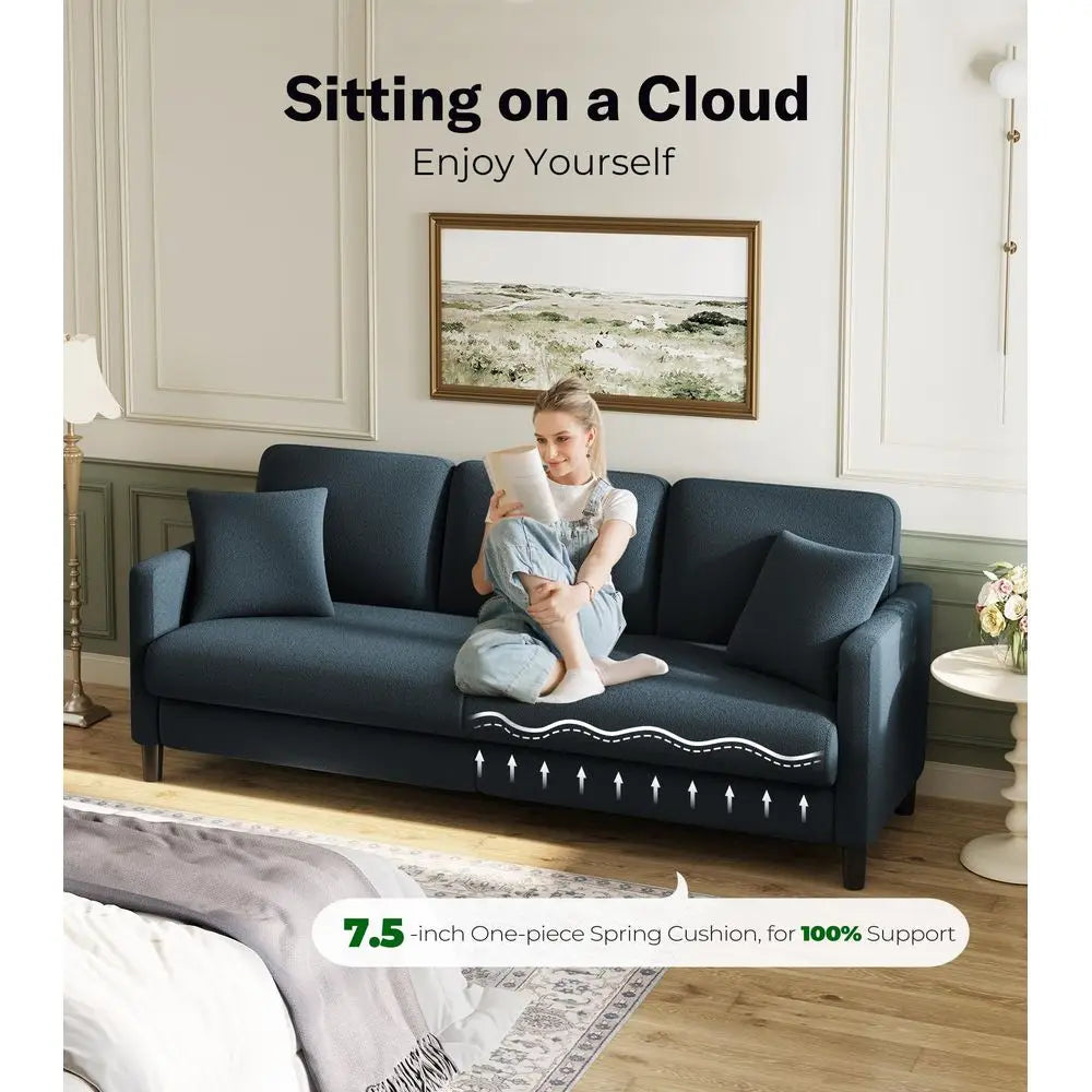 Traditional Teddy Sofa For Living Room With Tool Free Setup