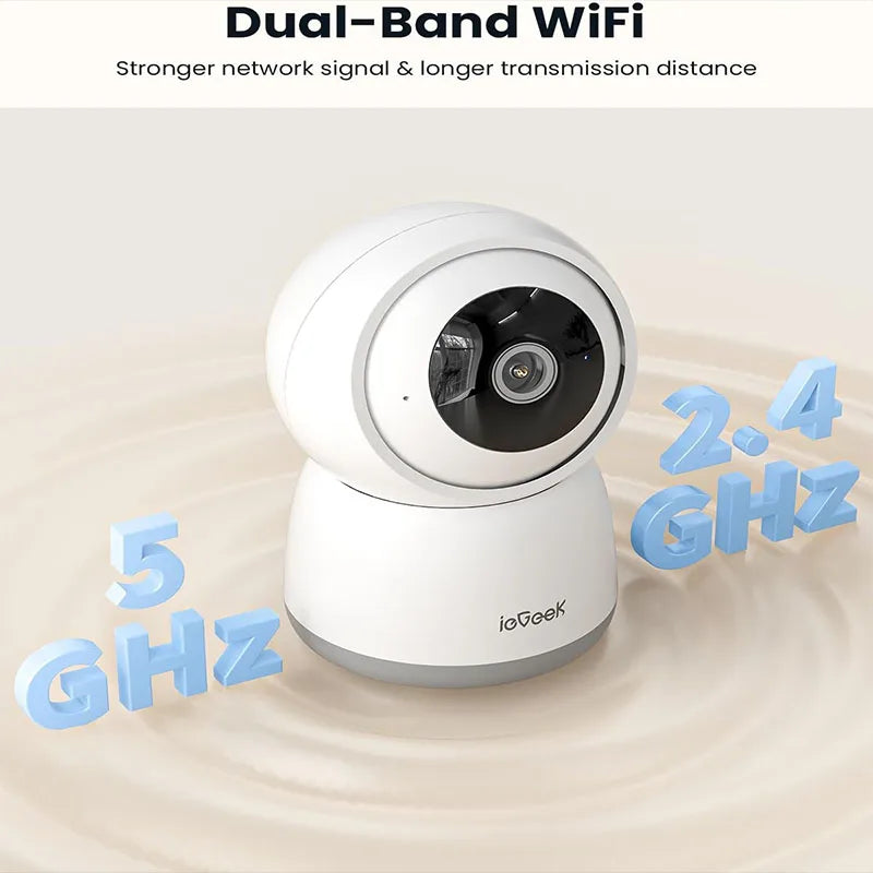 IEGEEK 5MP Indoor WiFi Security Camera With 360 Degree PTZ