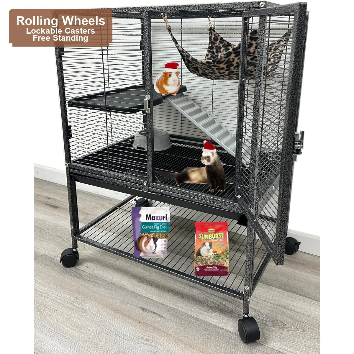 Four Level Small Animal Habitat Cage With Deep Base
