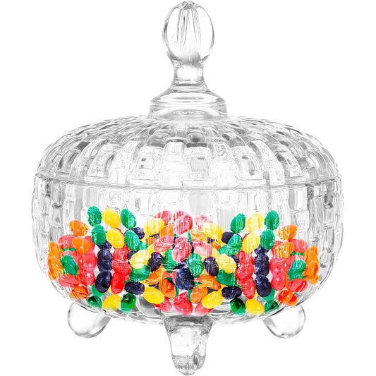 Crystal Glass Candy Storage Weave Design Candy Dish Bowl Wedding Party Candy Buffet Kitchen Storage Home Decoration