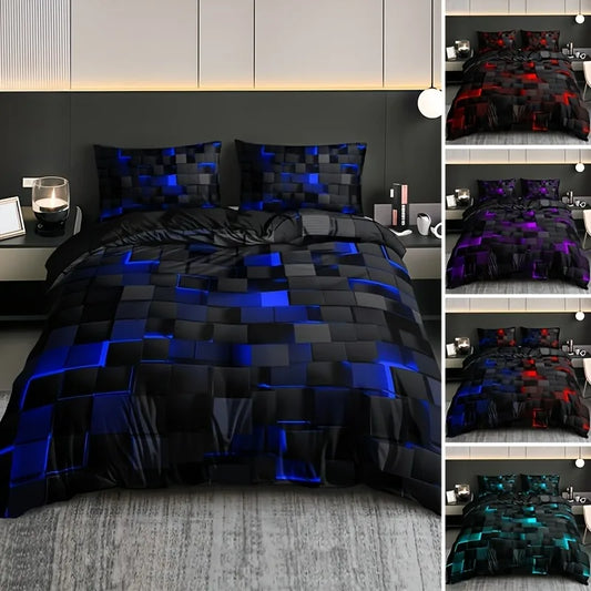 Safndot 3-Piece Digital Print Quilt Cover Set Four Seasons