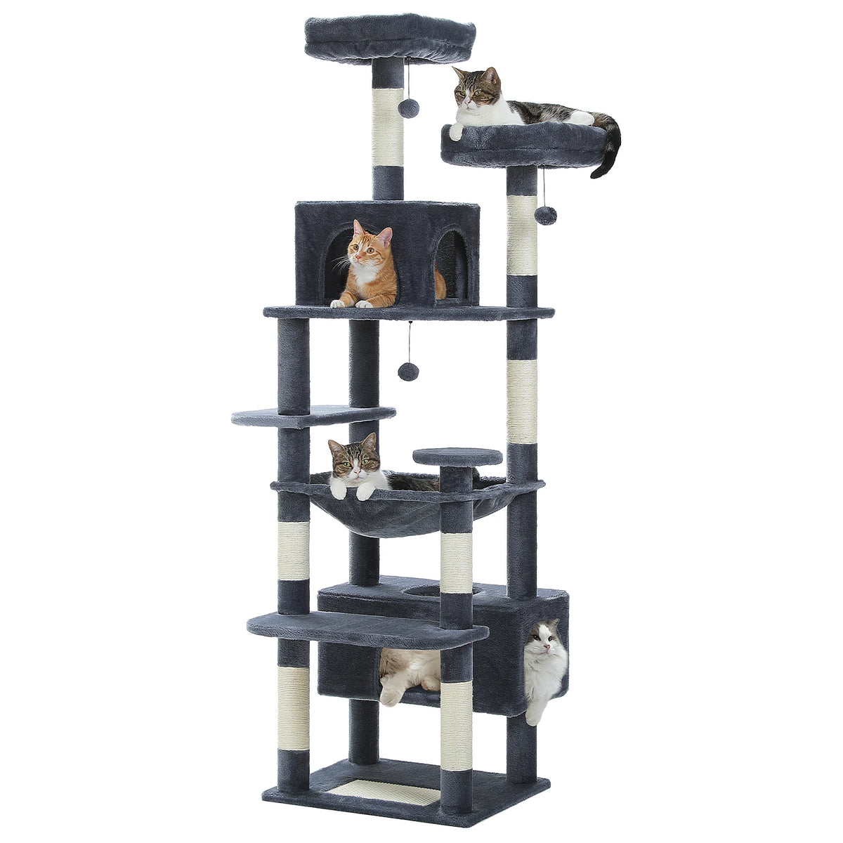 PAWZ Road Indoor Cat Tree With Sisal Posts Hammocks And Condos