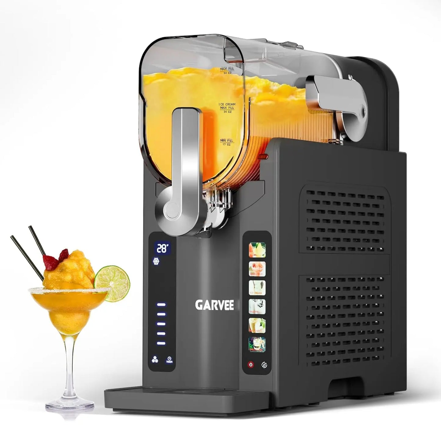 Acekool Iceless Slushie Machine With LED Display And Quiet Compressor