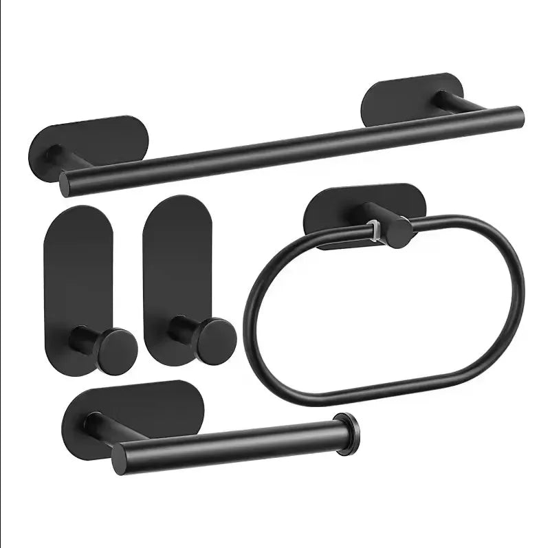 Stainless Steel Bathroom Hardware Set With Towel Bar And Ring