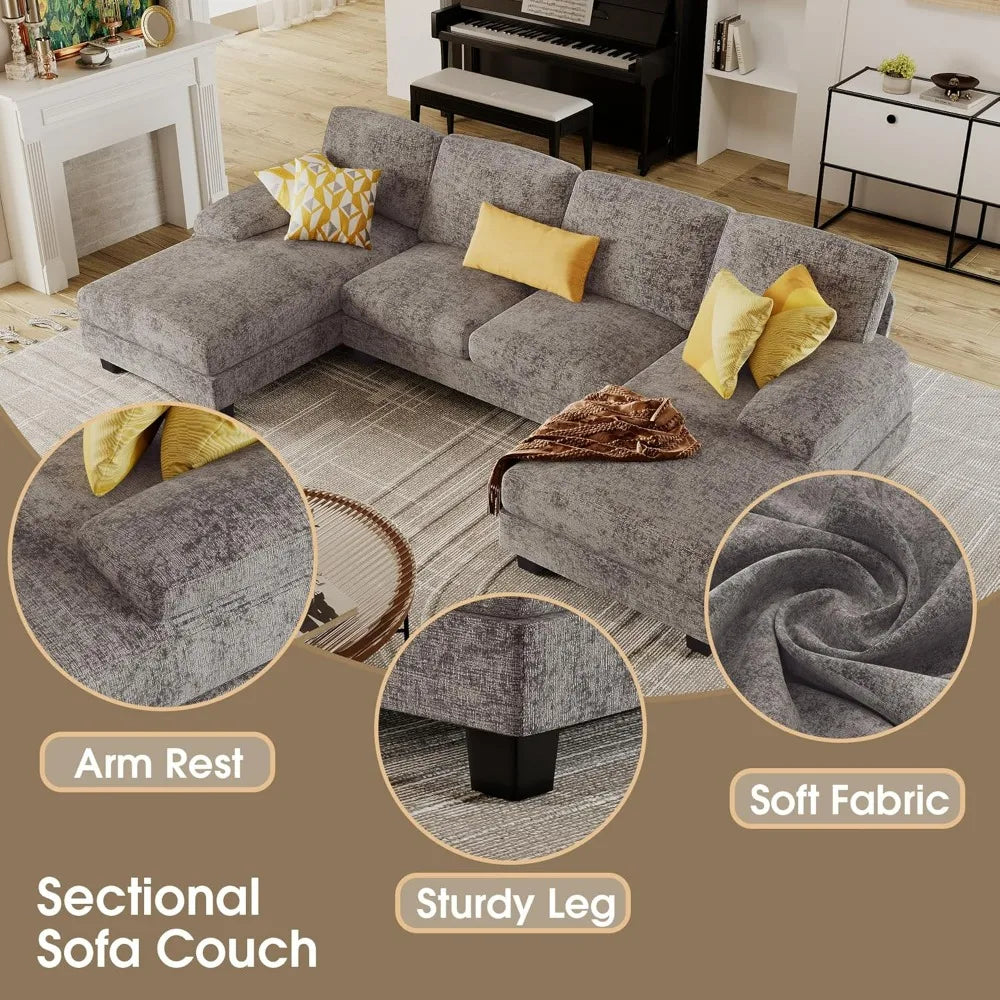 Sectional Couches For Living Room U Shaped Sofa Set