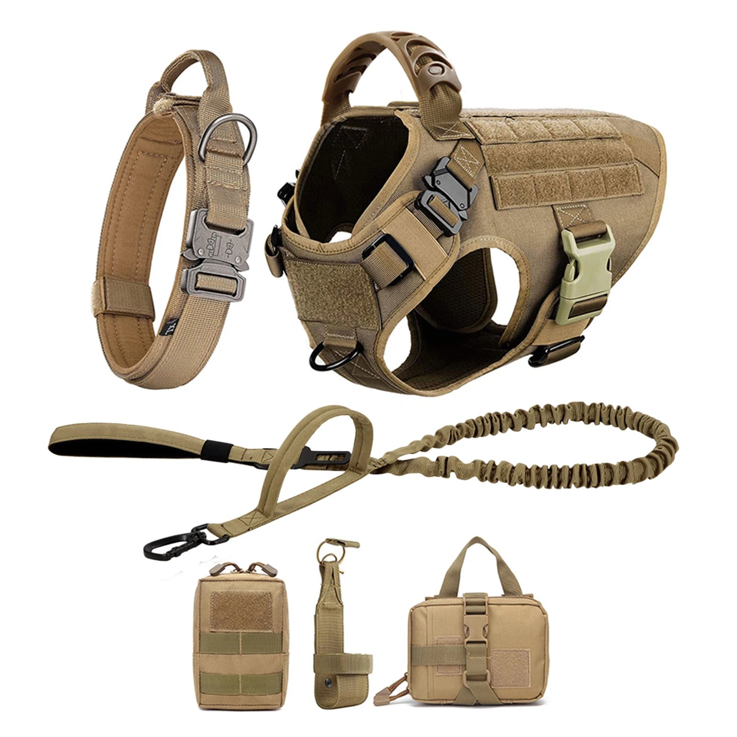 Padded Nylon Dog Harness And Leash Set For Training And Walking