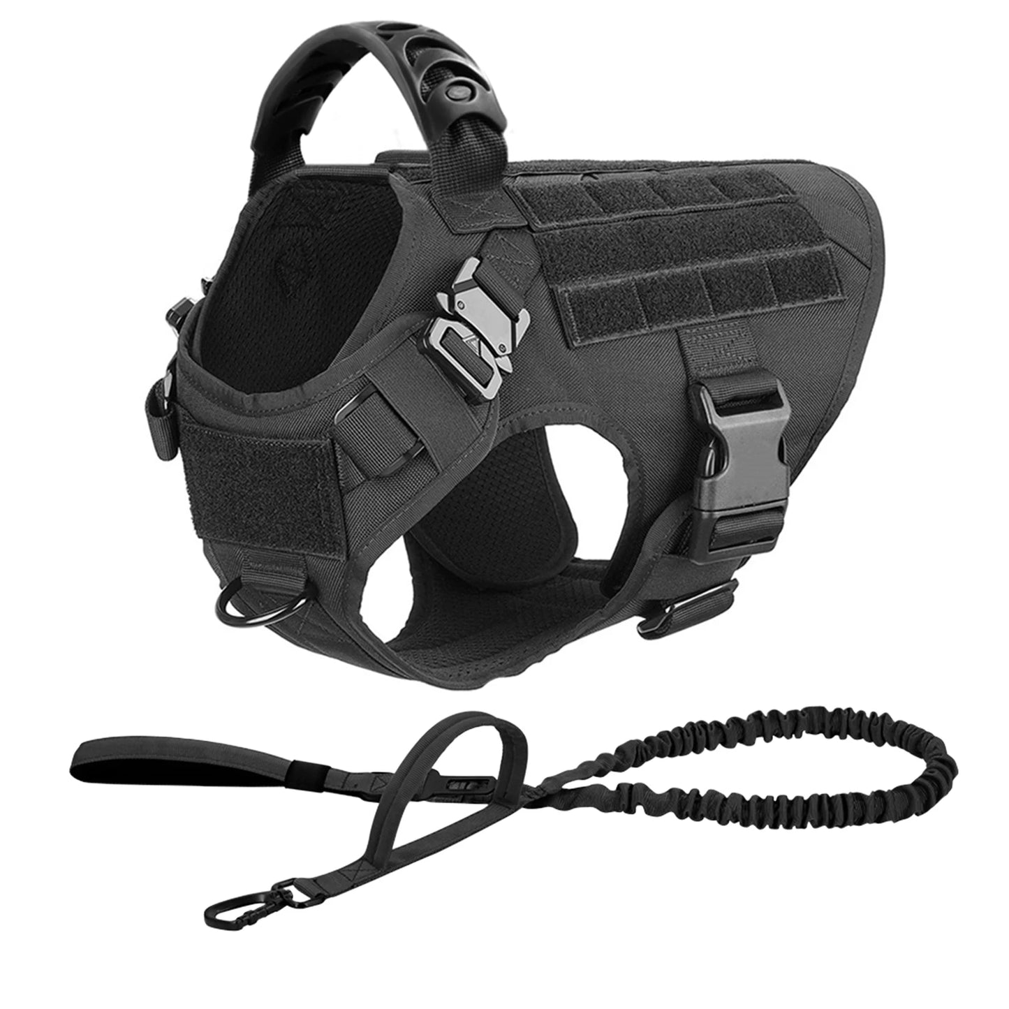 Padded Nylon Dog Harness And Leash Set For Training And Walking