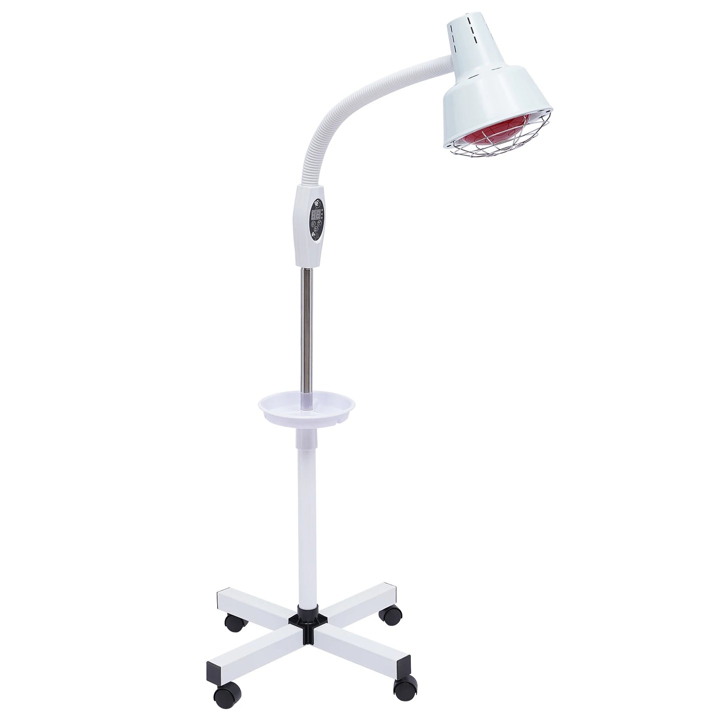 Bymaocar 275W Infrared Heat Lamp With Flexible Arm Remote 110V