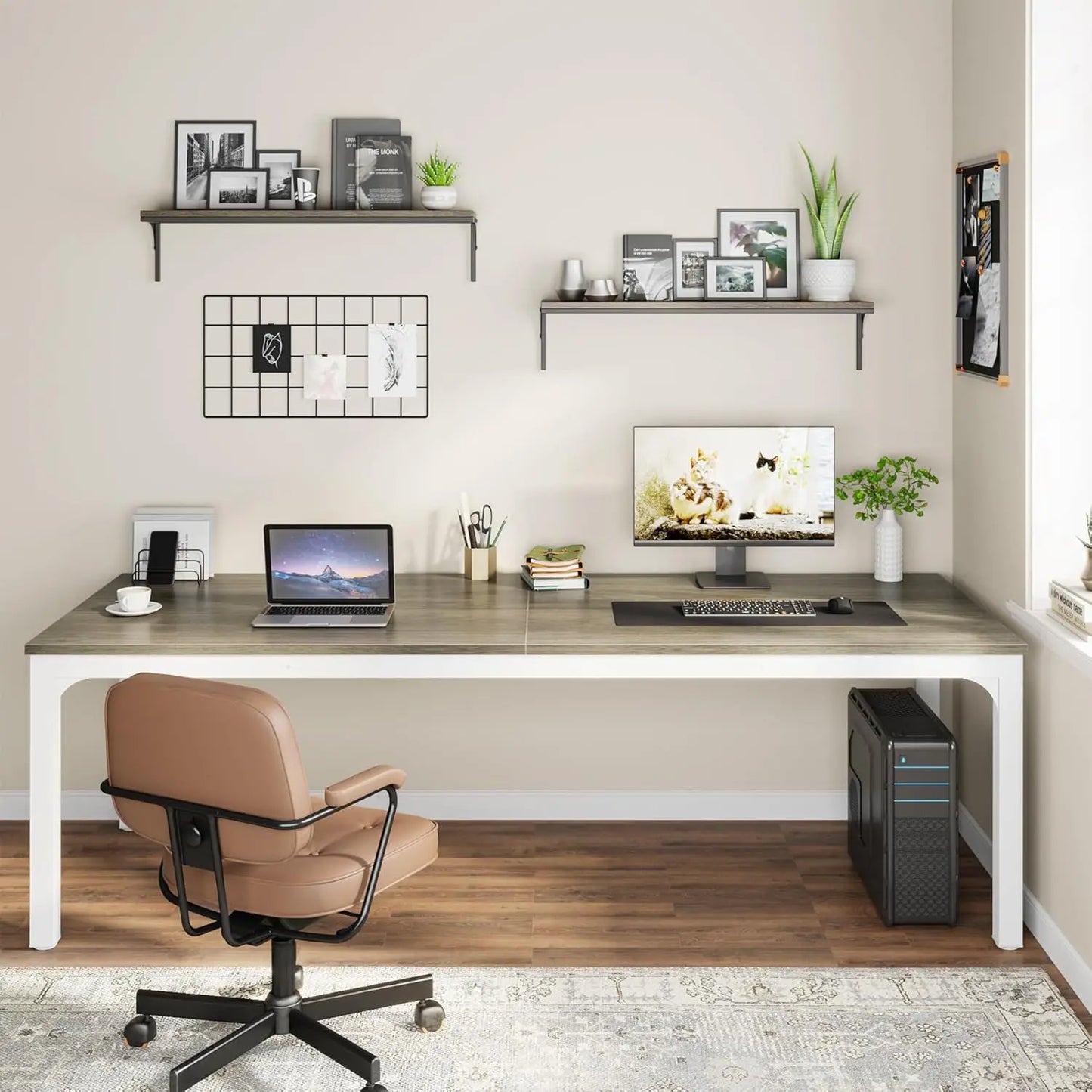Little Tree Computer Desk For Home Office Spacious Workspace