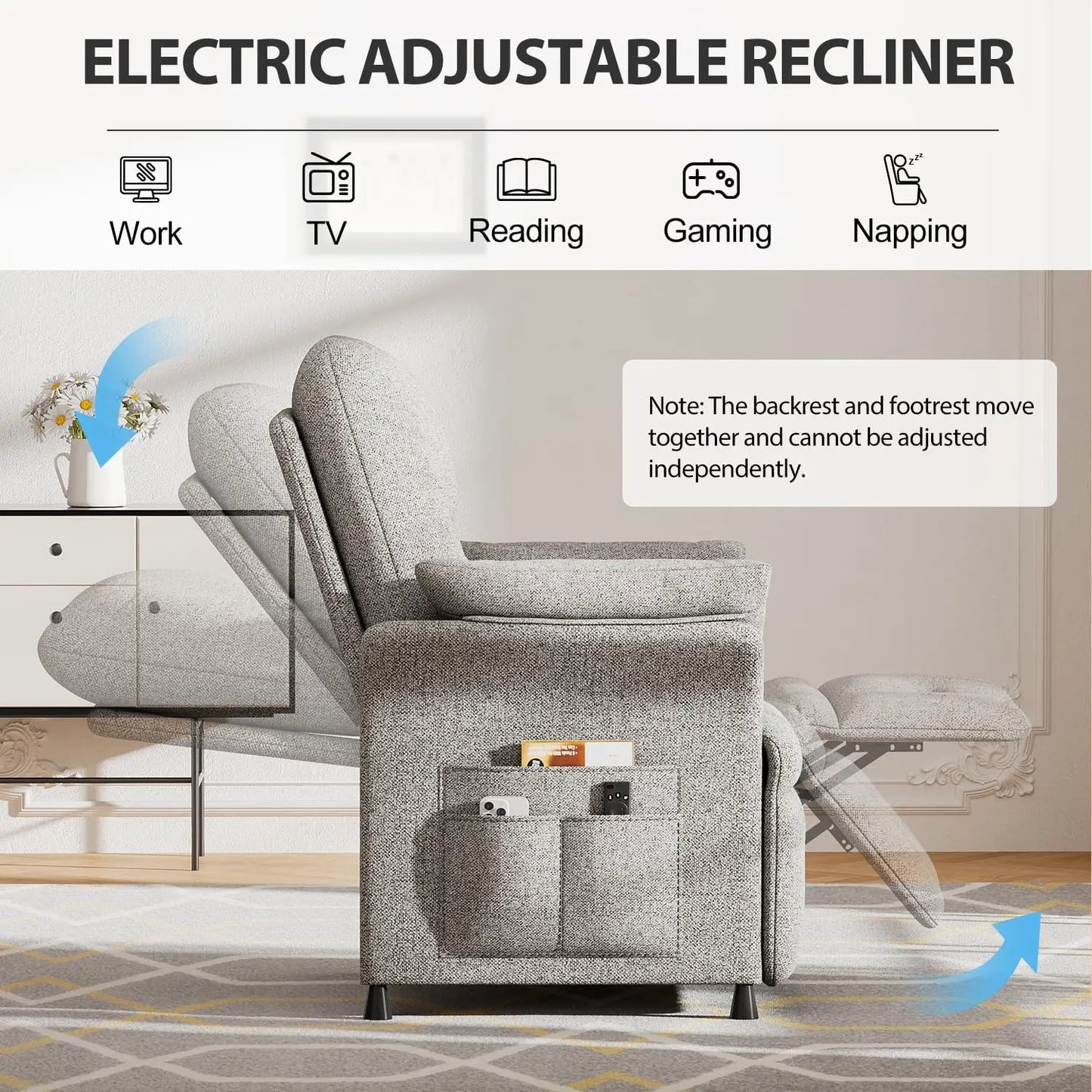 Power Recliner Chair For Adults With Heat And Massage