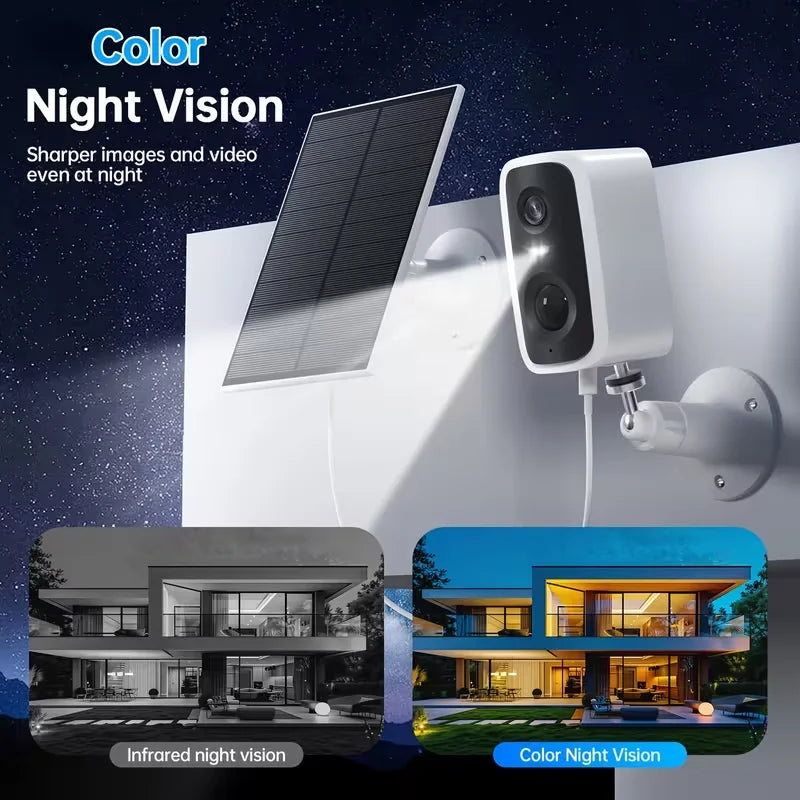 5MP Solar Wireless Security Camera AI Motion Two Way Audio