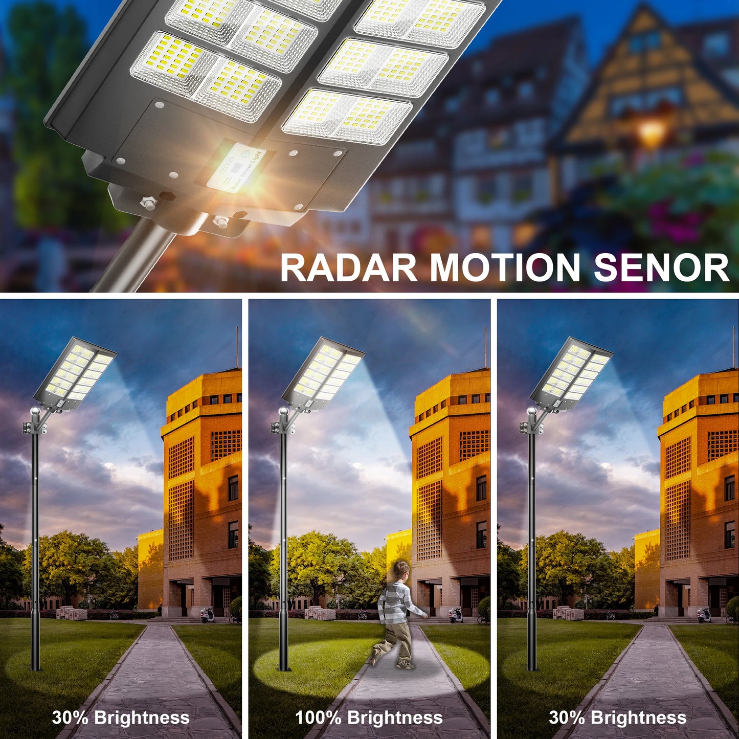 6000 Watt Solar Street Light With Motion Sensor Waterproof
