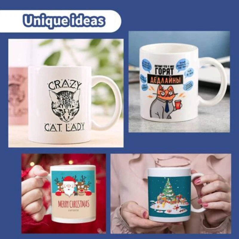 HTVRONT Ceramic Sublimation Mugs For Photo Printing