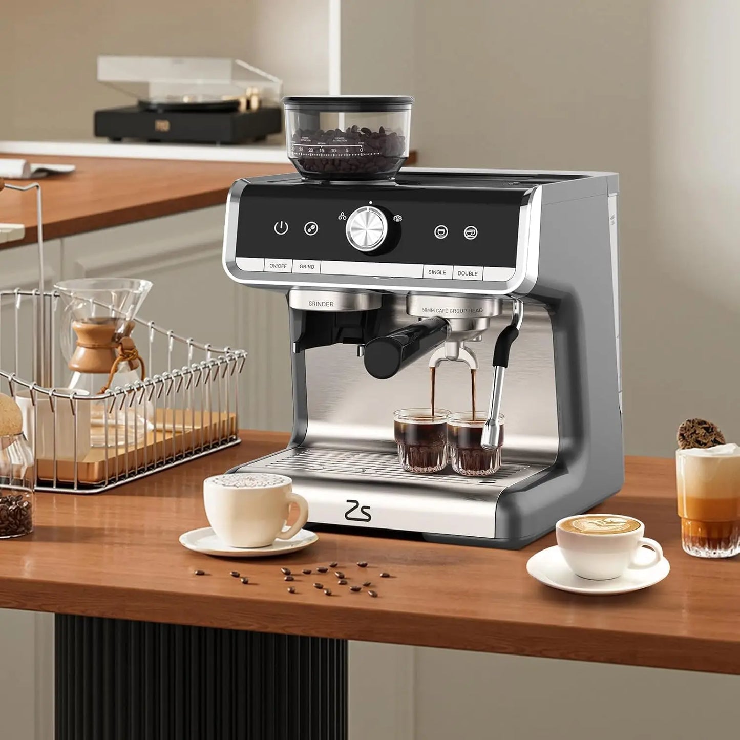 Acekool 20 Bar Espresso Machine 1450W With Built In Grinder