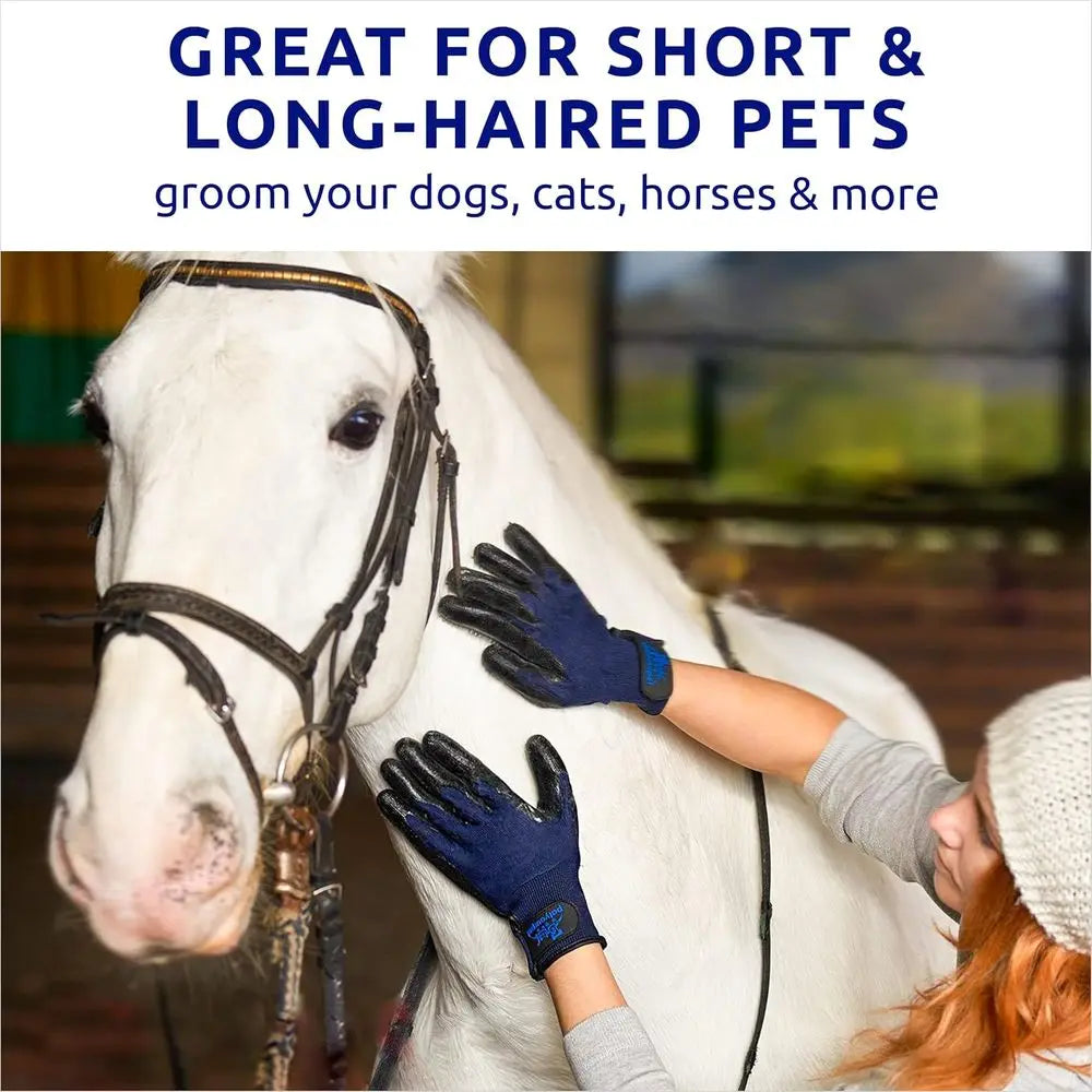 Grooming Gloves - Hair Remover Glove for Deshedding Long and Short Fur