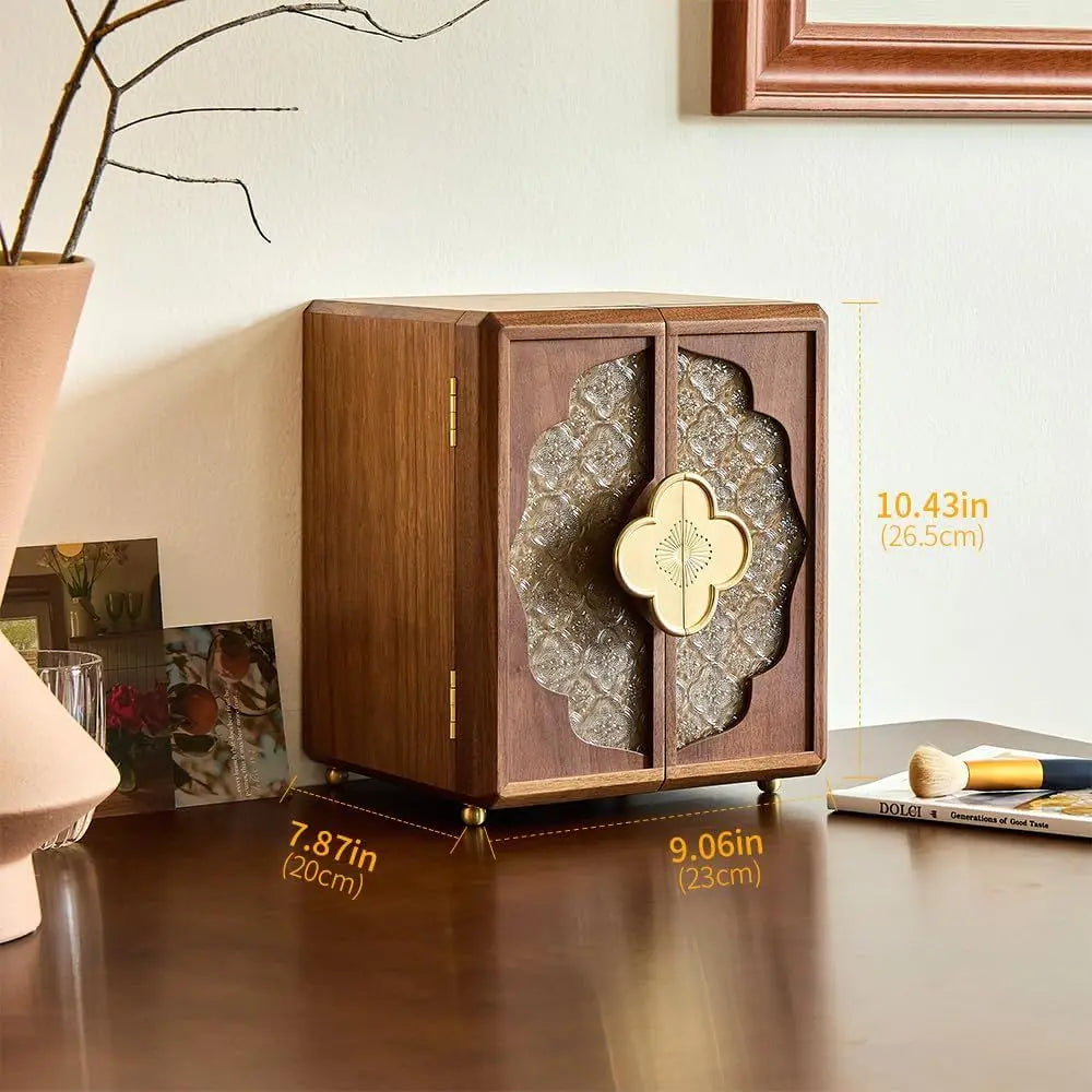 RBXC Handcrafted Wooden Jewelry Box With Velvet Interior