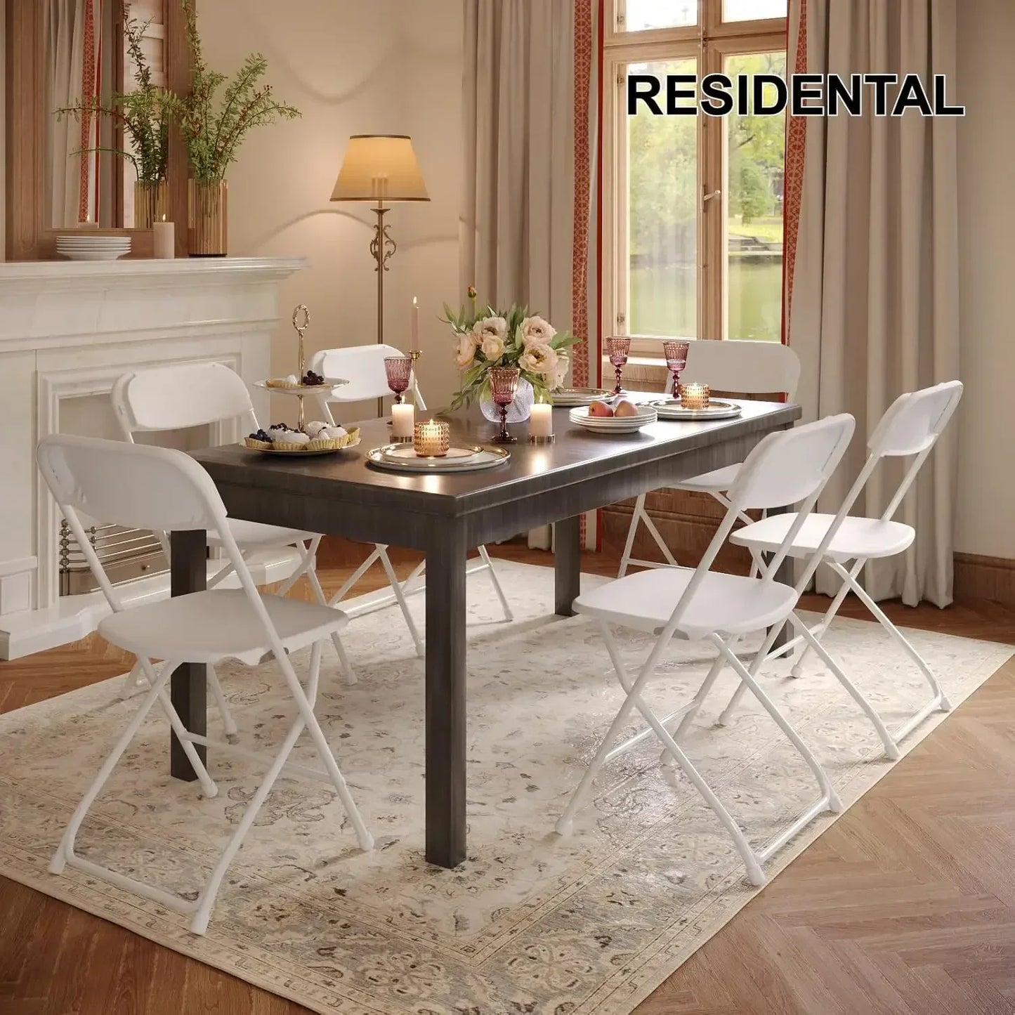 Plastic Folding Chairs 20 Pack Stackable Steel Frame