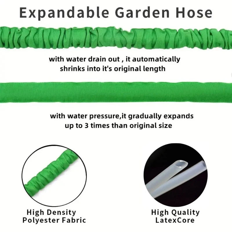 Expandable Magic Hose With Water Gun And 7 Functions