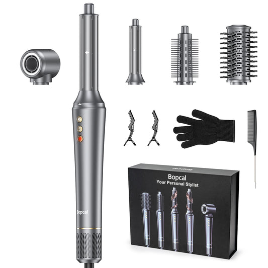 Bopcal 5 In 1 Multifunctional Hot Air Comb Hair Dryer