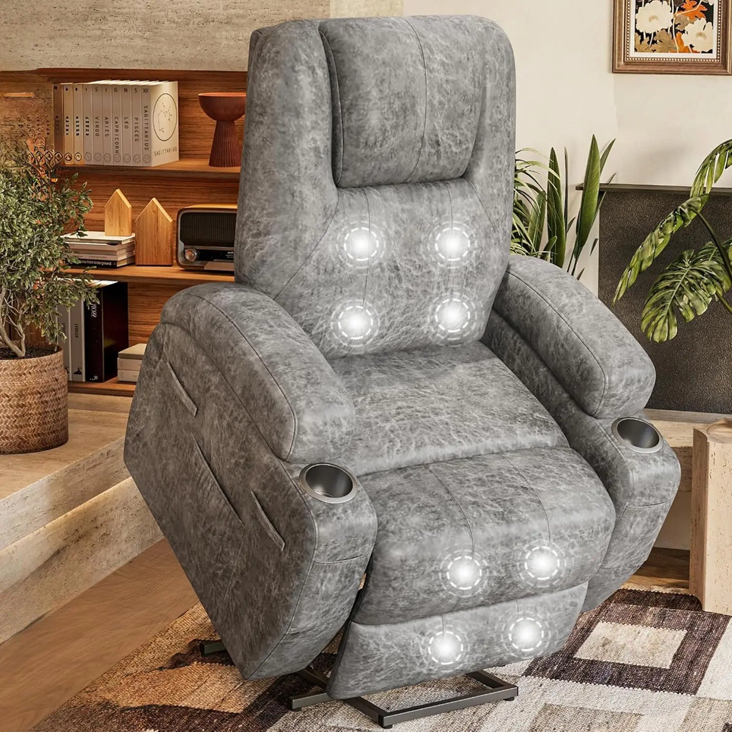 Flamaker Power Lift Recliner Chair With Cup Holders