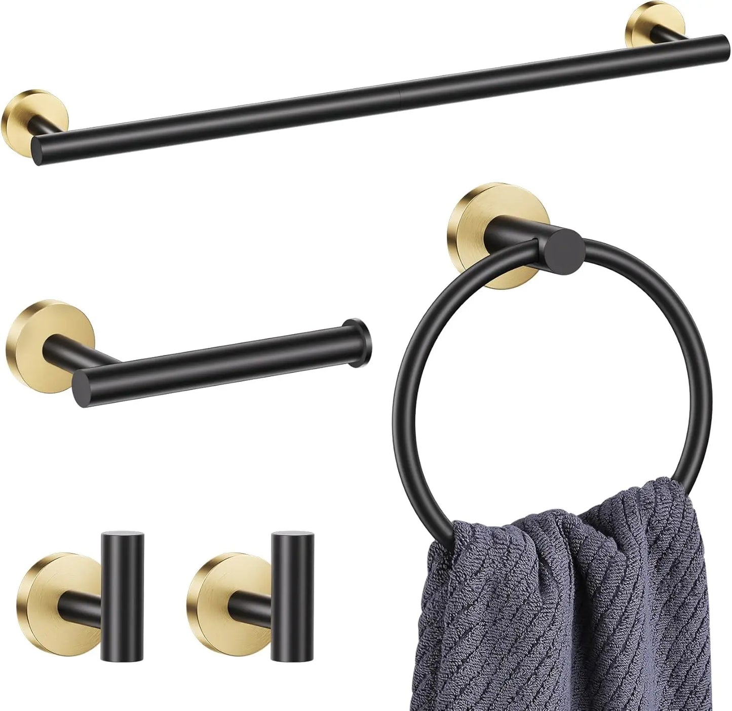 Stainless Steel Bathroom Hardware Set Wall Mounted