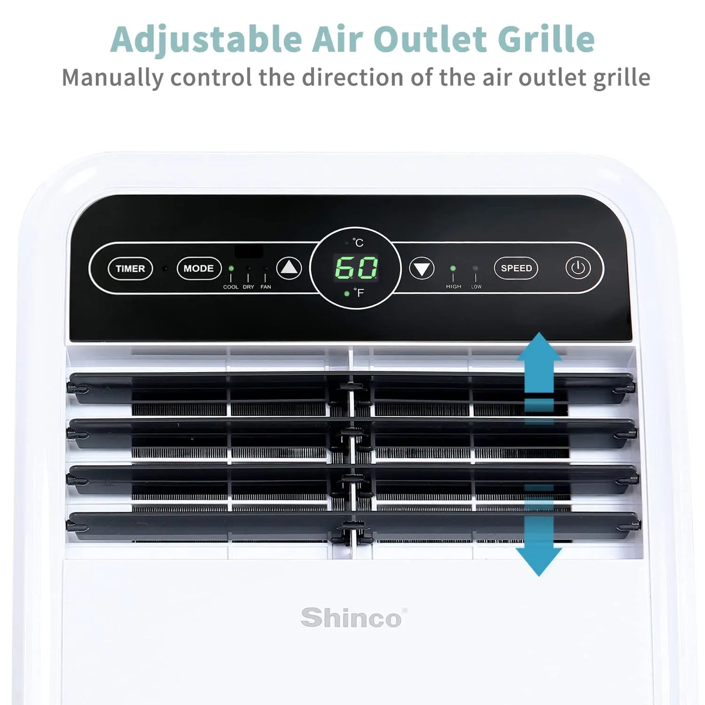 Shinco 8000 BTU Portable Air Conditioner With Built In Dehumidifier