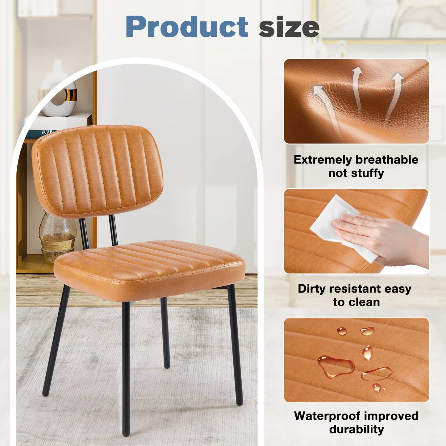 MCQ Ergonomic PU Leather Office Chair With Metal Frame