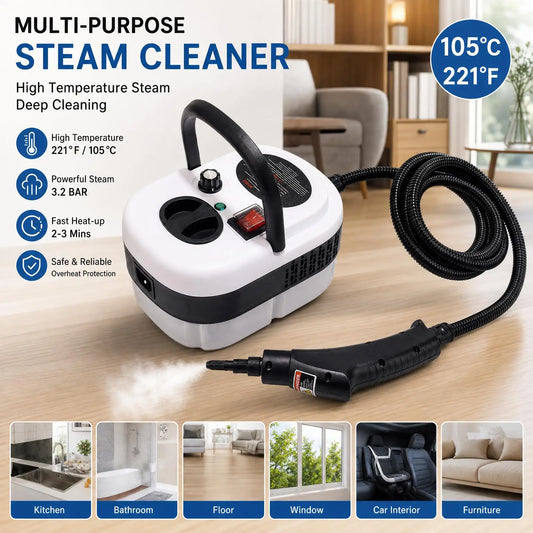 110V Portable Handheld Steam Cleaning 2500W High Pressure Cleaning Machine High Temperature Steam Cleaner With Multiple Accessories US Plug
