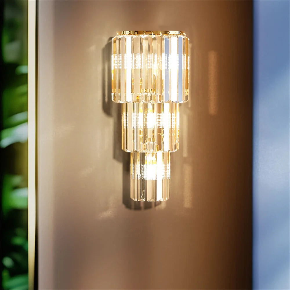 Crystal Wall Lamp LED Sconce For Living Room Bedroom