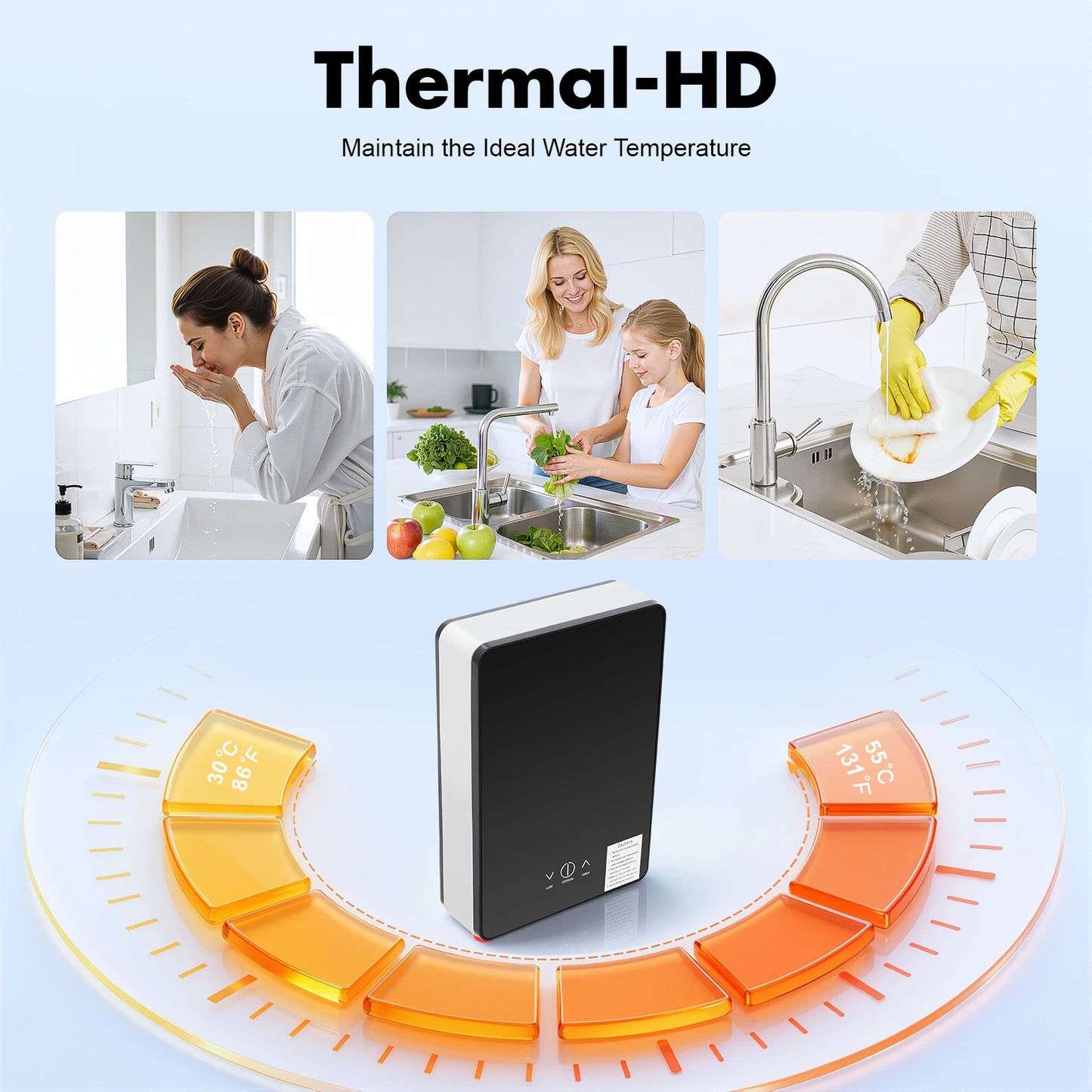 6500W 220V Tankless Electric Water Heater Wall Mounted