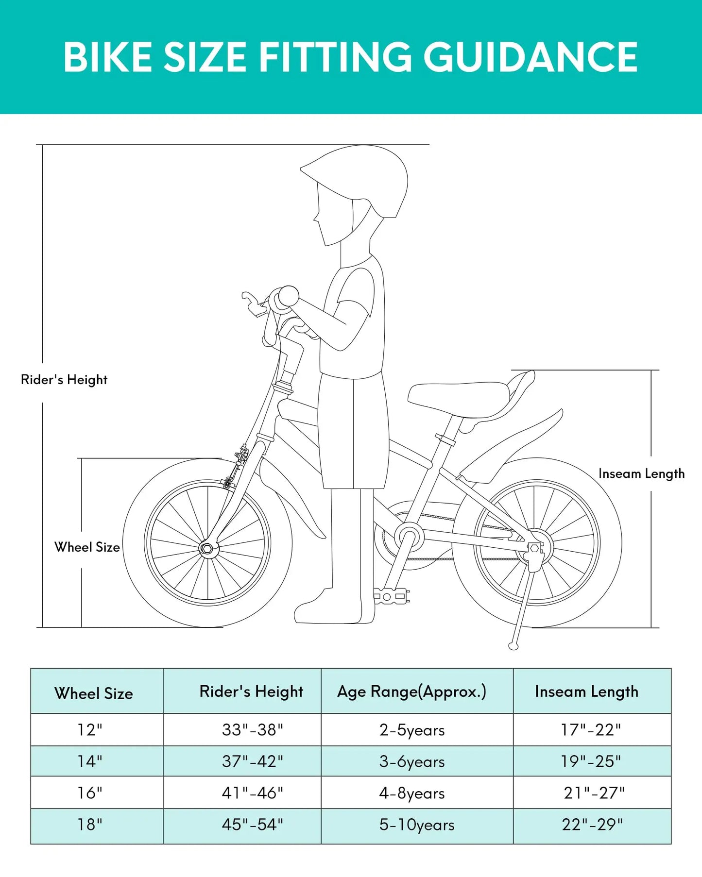 Kids Bike With Training Wheels Kickstand Dual Handbrake Adjustable Handlebar