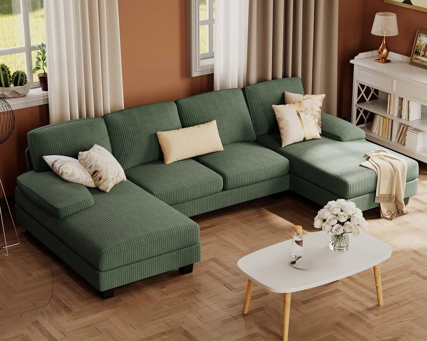 Sectional Couches For Living Room U Shaped Sofa Set