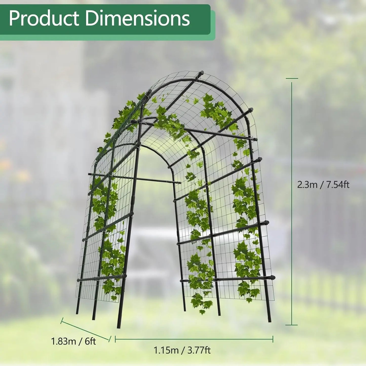 HiMISS Garden Arch Trellis For Climbing Vines And Vegetables