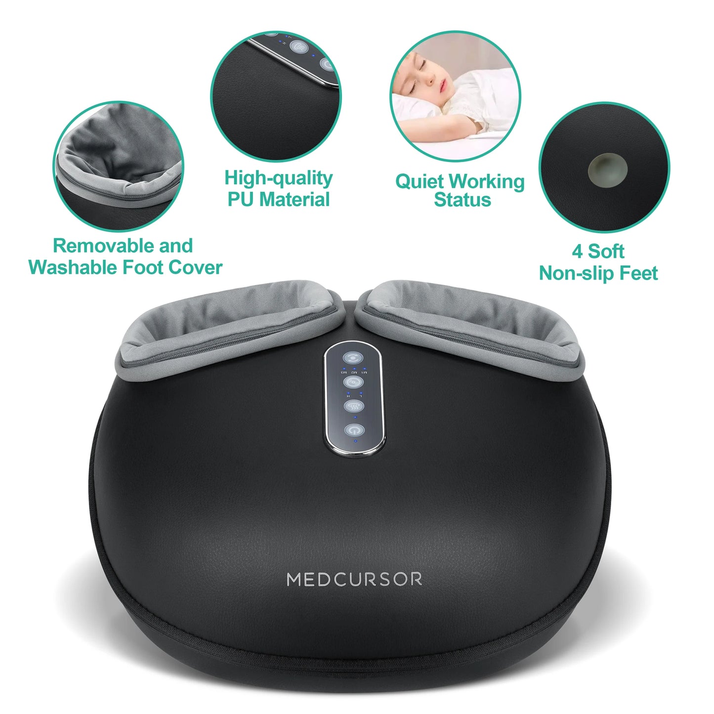 Medcursor Shiatsu Foot Massager With Heat Therapy Machine