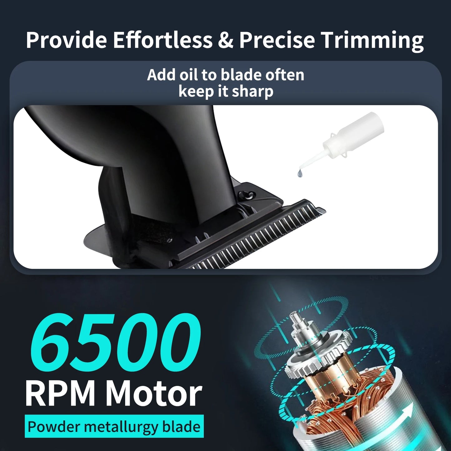 KM-2299 Professional Cordless Hair Clipper 1200mAh USB Rechargeable Haircut Trimmer Salon and Home Electric Hair Clipper