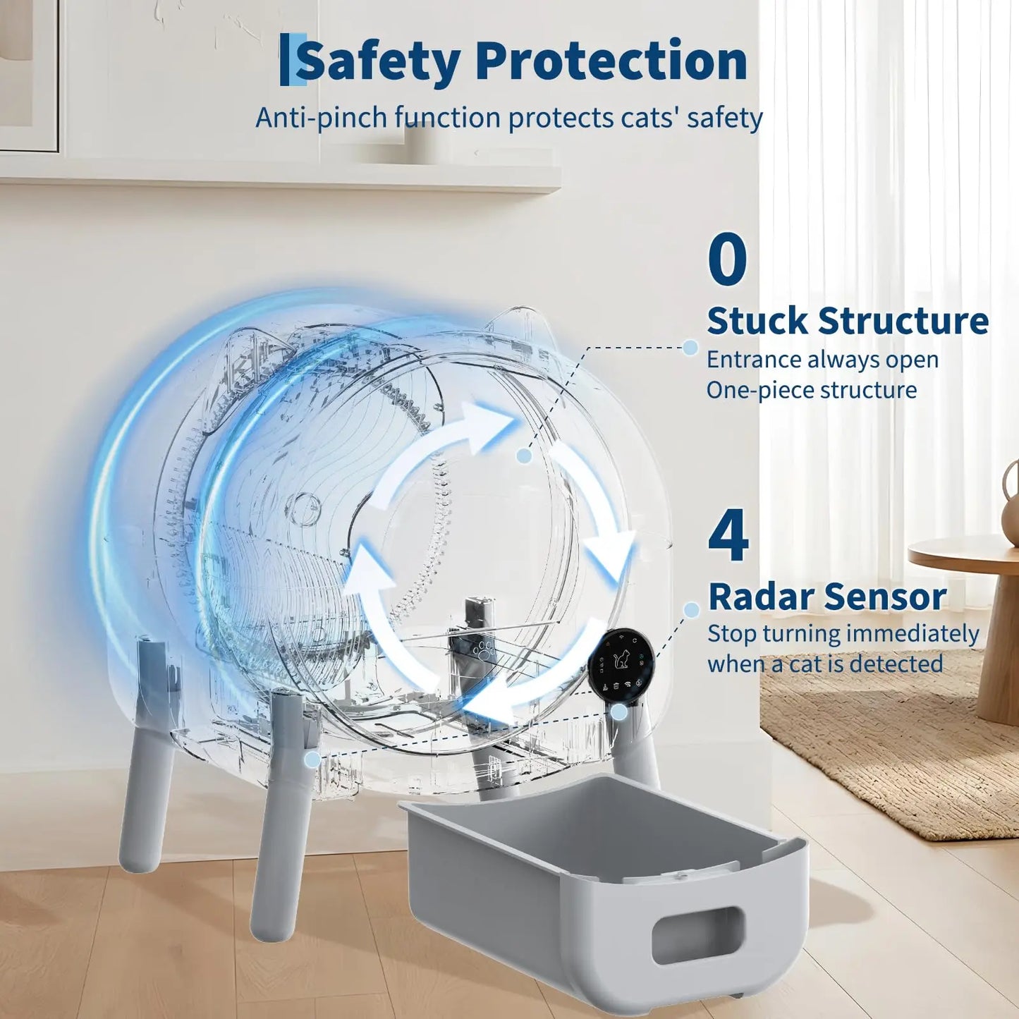 HiMISS Automatic Self Cleaning Cat Litter Box With App Control