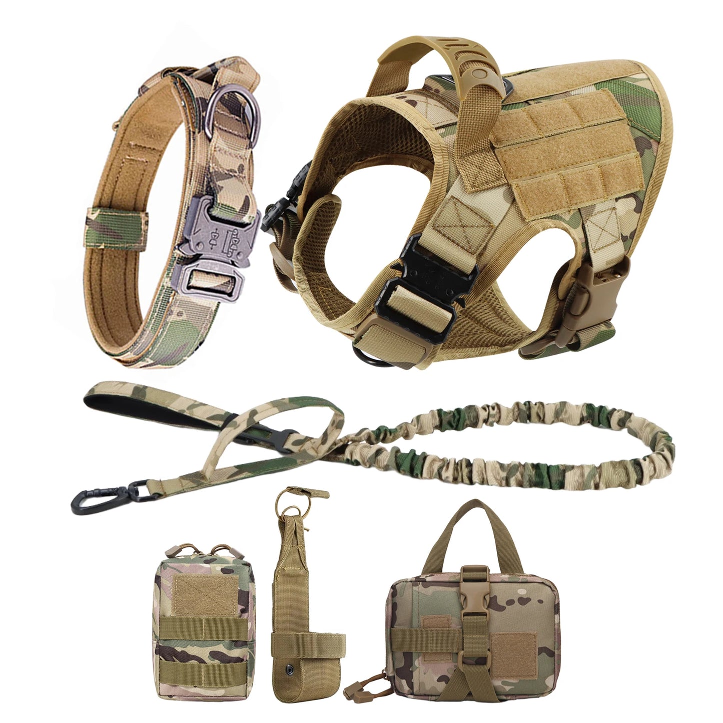 Padded Nylon Dog Harness And Leash Set For Training And Walking