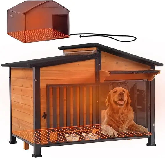 GUTINNEEN Heated Outdoor Dog House With Weatherproof Insulation