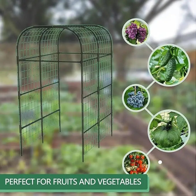 Metal Garden Arch Trellis For Raised Beds Heavy-Duty U-Shape