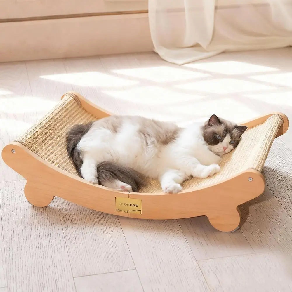 Cat Scratcher Bed Indoor Cats Hammock Scratching Pad Cat Chair Sisal Scratch Post Large Cats Scratcher Lounge Wooden Cat Furnitu