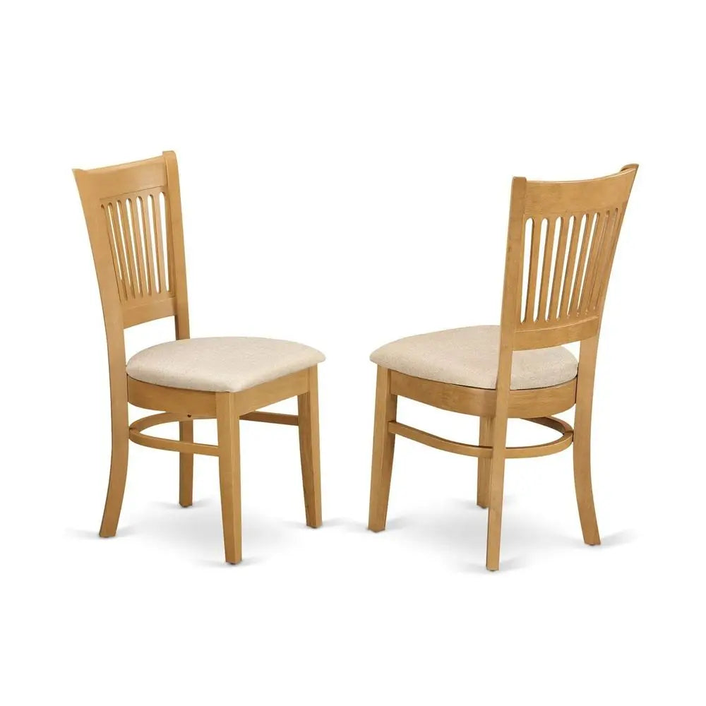 Modern Round Pedestal Dining Table With Four Wooden Chair Set