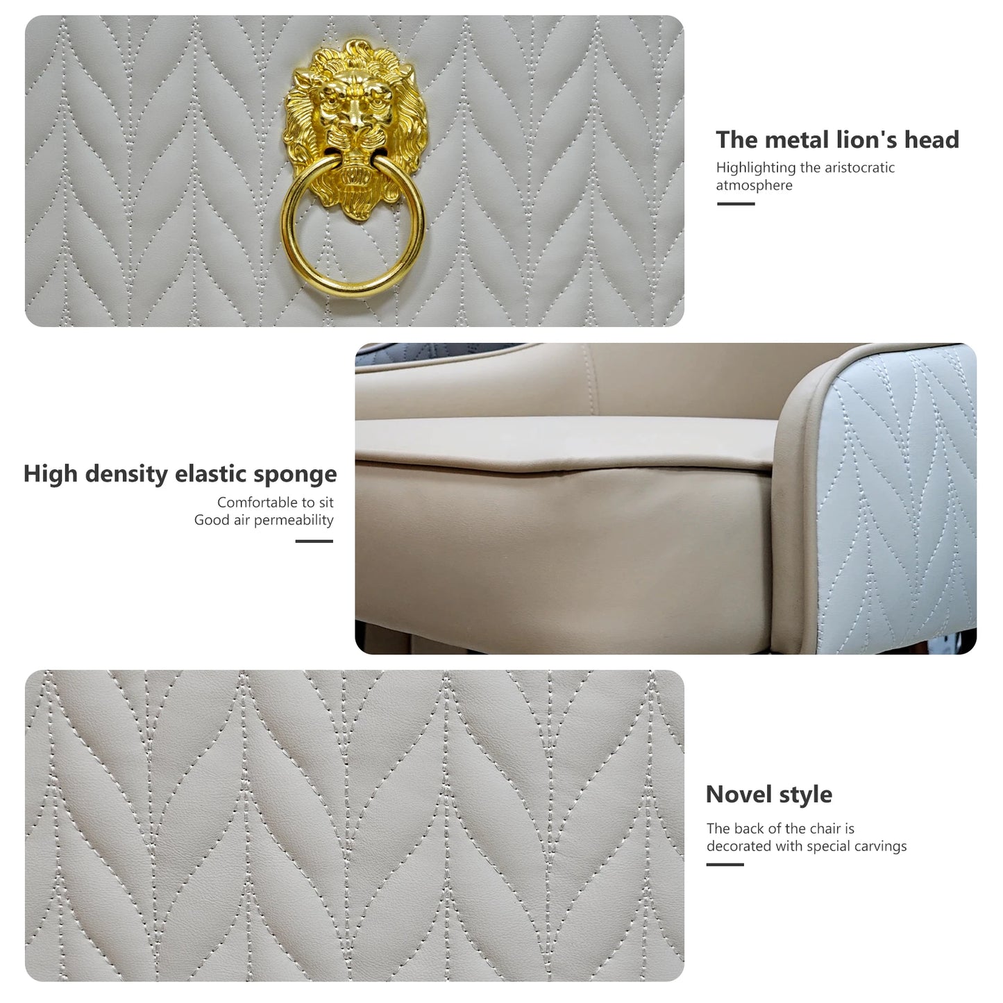Modern PU Leather Dining Chairs Set Of 2 Tufted Back