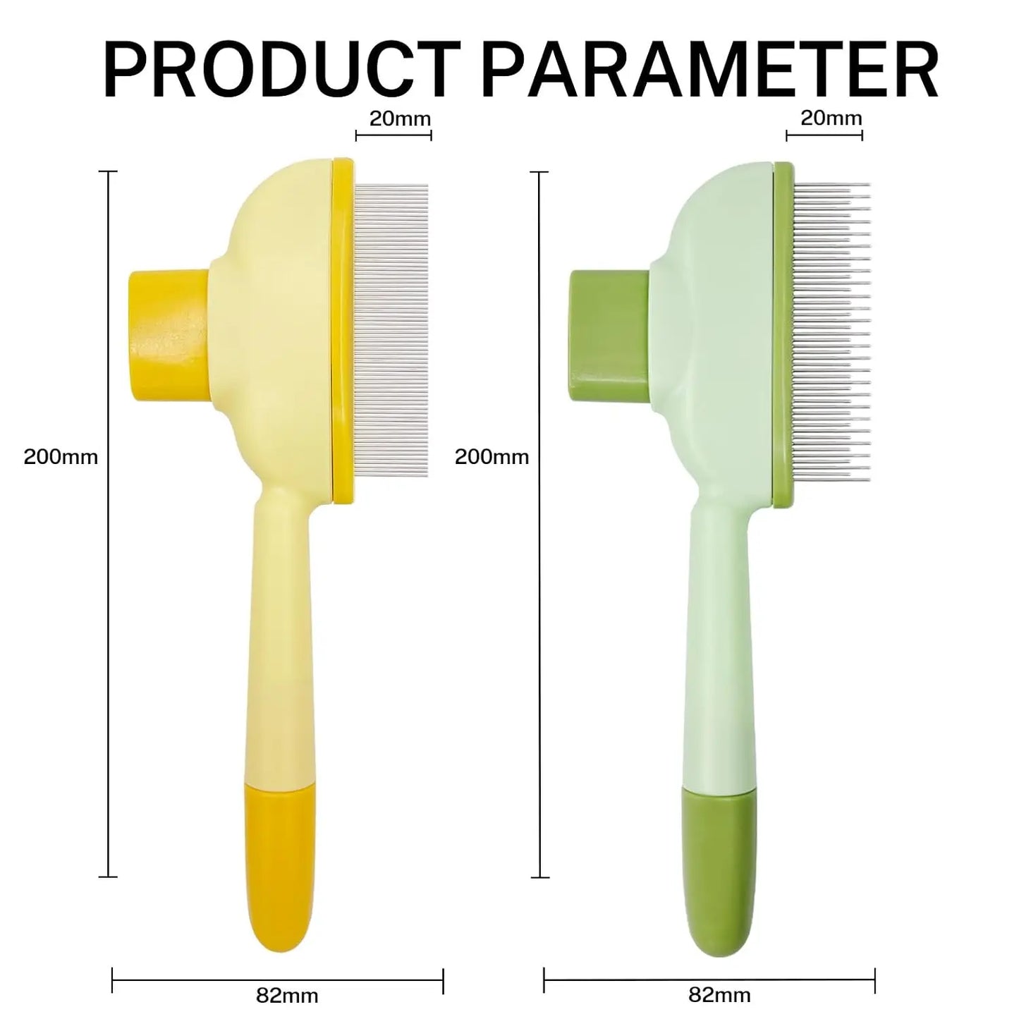 2 PCS Flea Comb for Cats Dogs - Pet Hair Removal Brush with Long & Short Stainless Steel Teeth for Deshedding