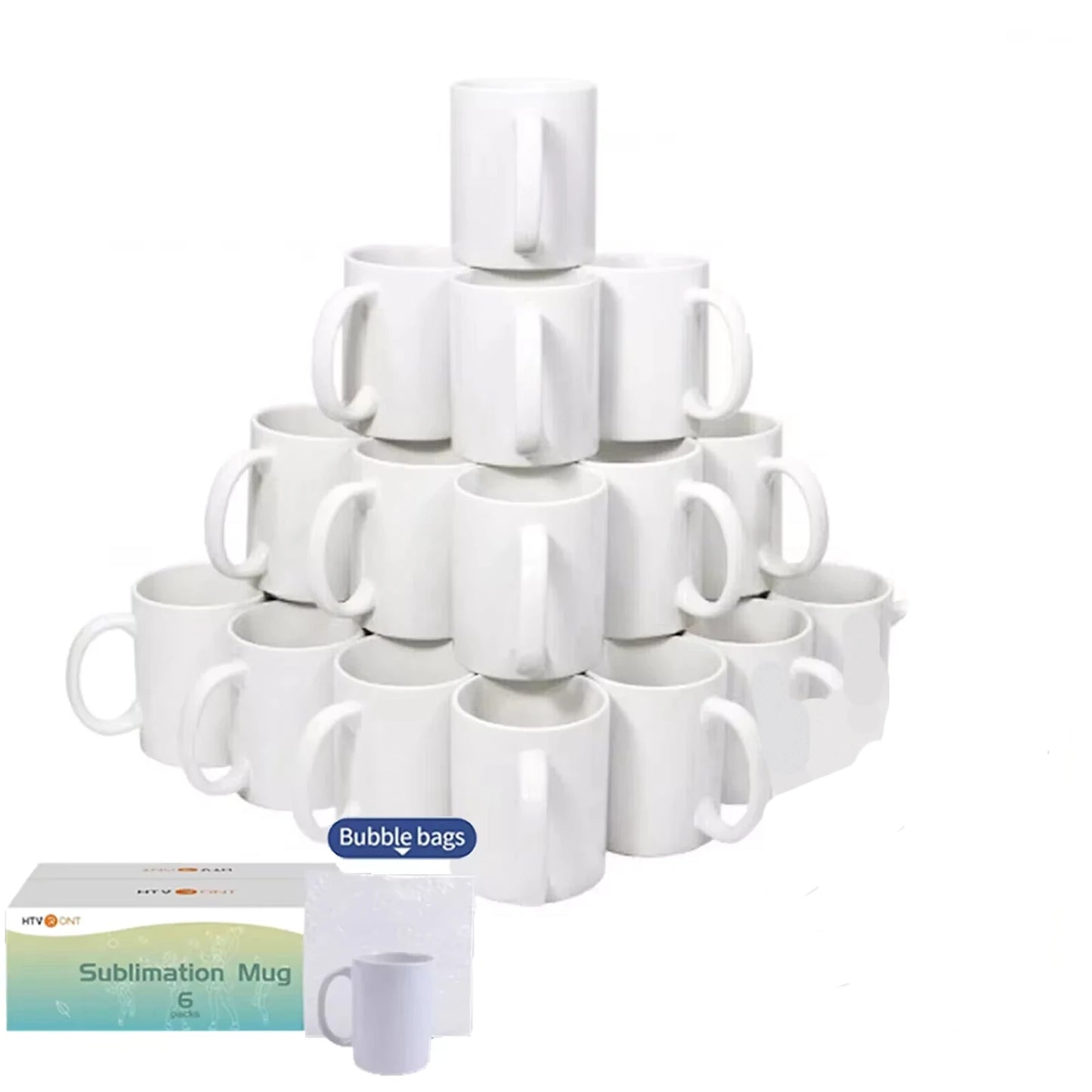HTVRONT Ceramic Sublimation Mugs For Photo Printing