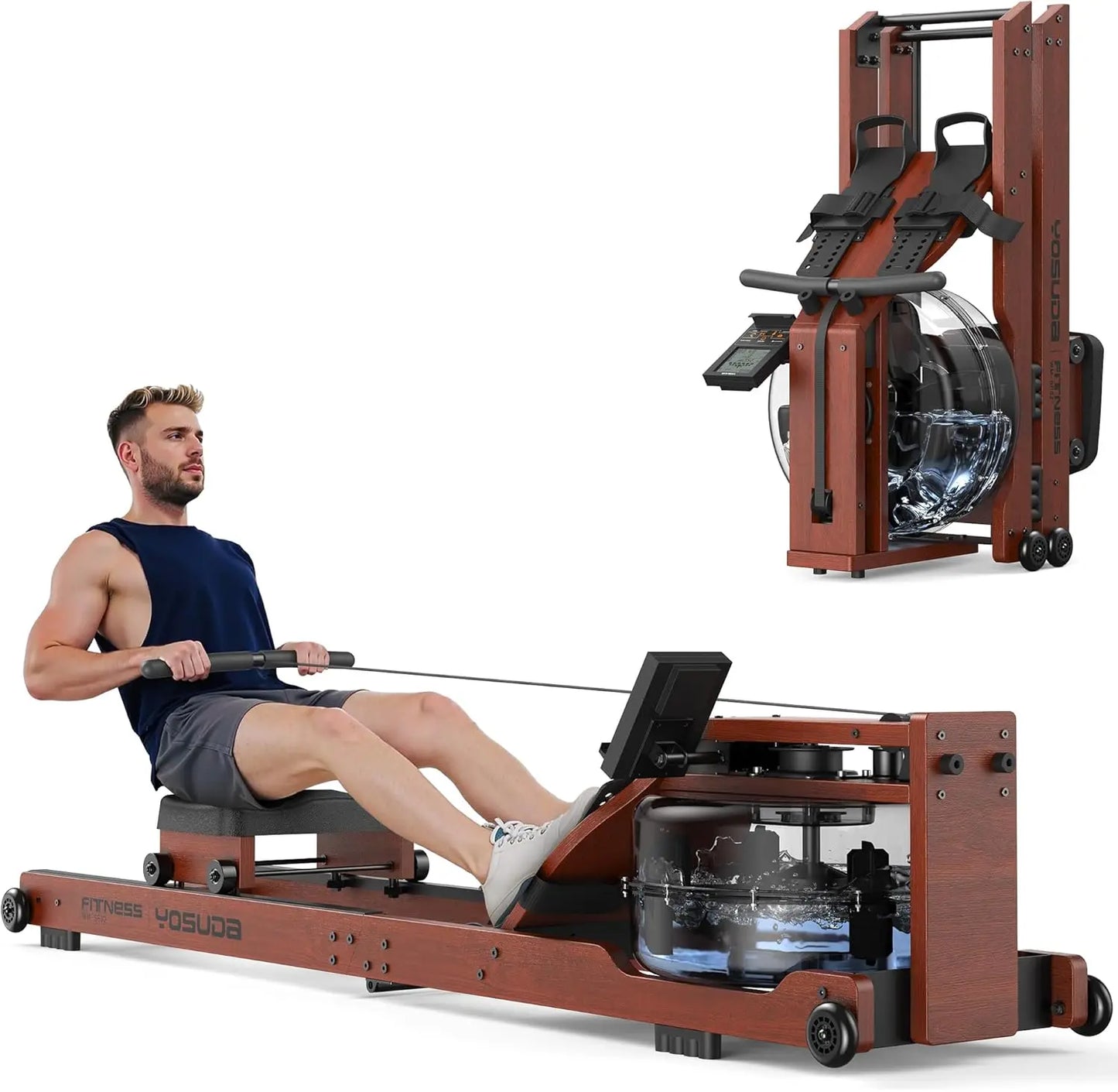 YOSUDA Water Rowing Machine for Home Use 400 LBS Capacity