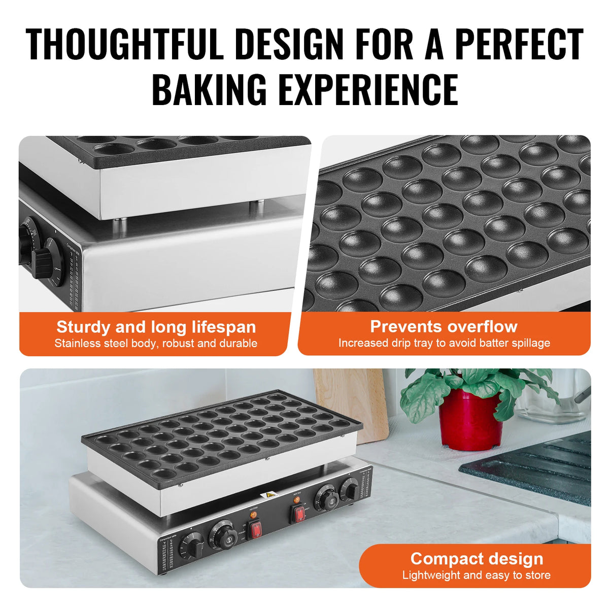 SucceBuy Commercial Dorayaki Cooking Machine With Dual Temperature Control