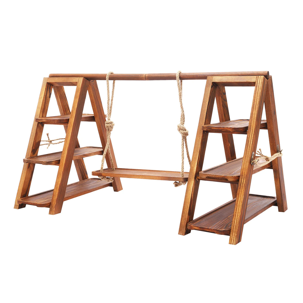 Three Tier Wooden Dessert Display Stand for Weddings and Parties