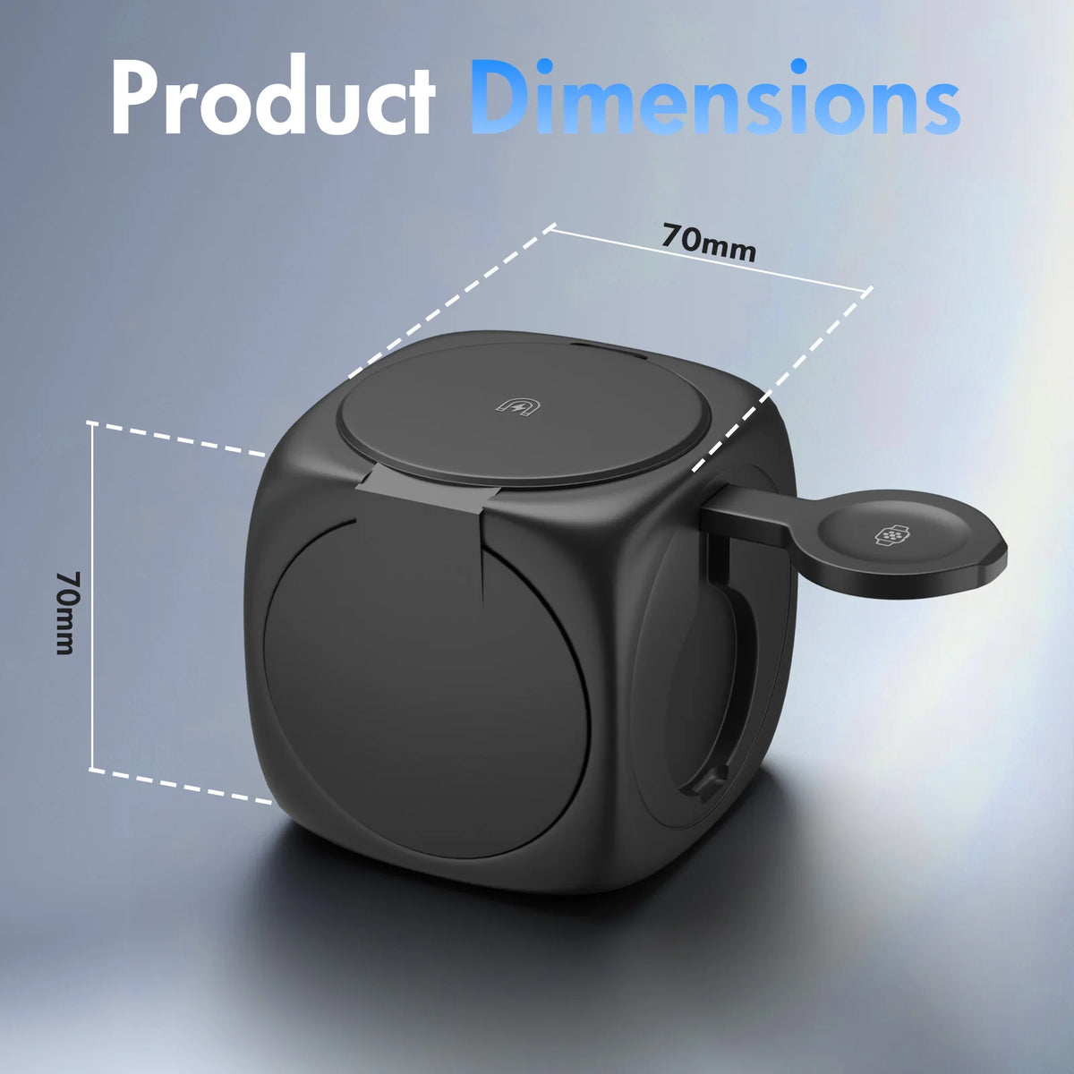 3 in 1 Foldable Magnetic Wireless Charger 15W Fast Charging for iPhone Watch Airpods - Compact Multi-Device Stand