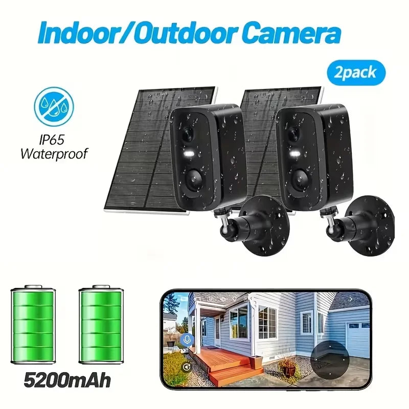 5MP Solar Wireless Security Camera AI Motion Two Way Audio
